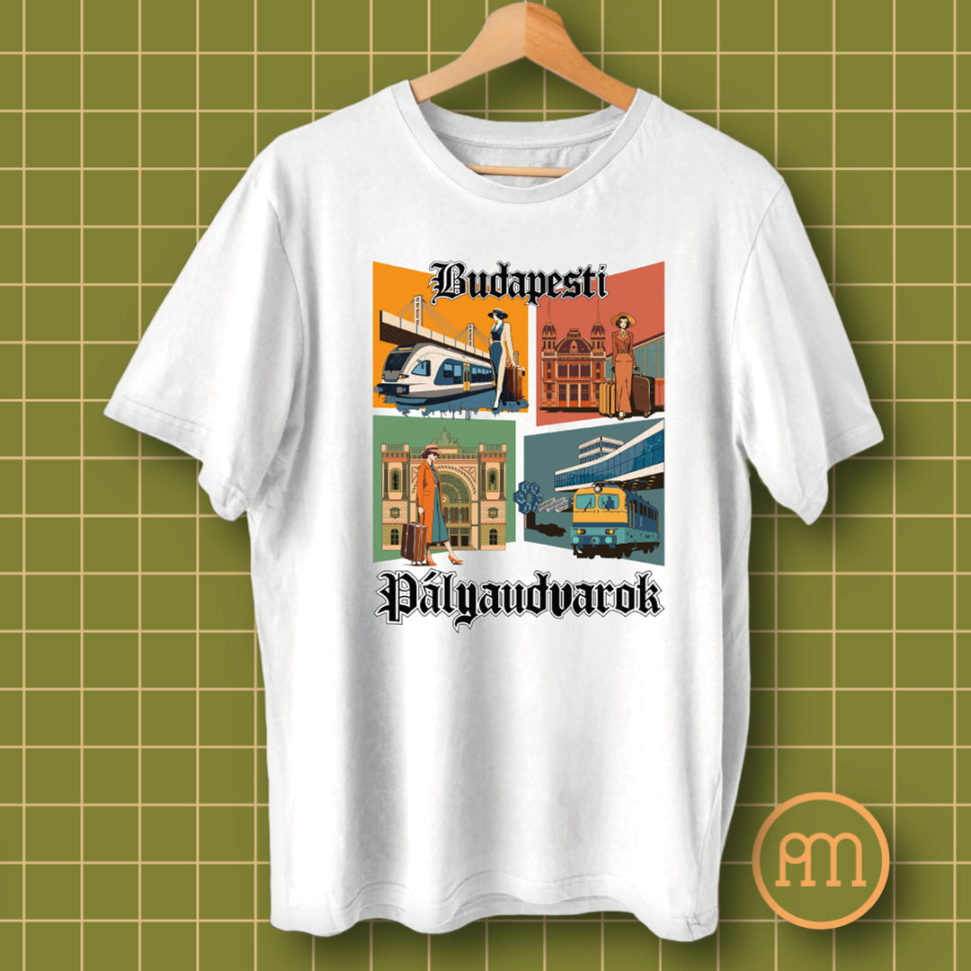 Budapesti Pályaudvarok Montázs - póló