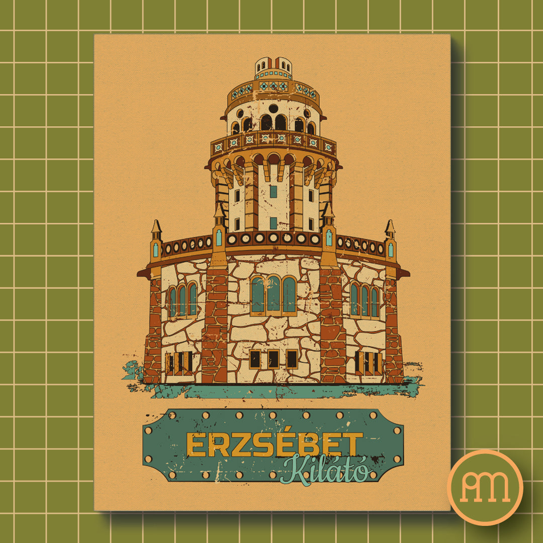 Erzsébet-kilátó - falikép
