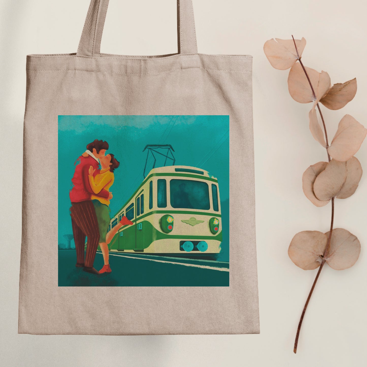 Heves csók a Hév megállóban - vászontáska