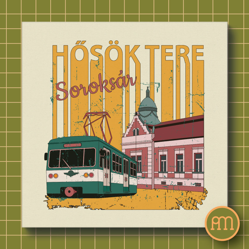 Hősök tere Soroksár - falikép