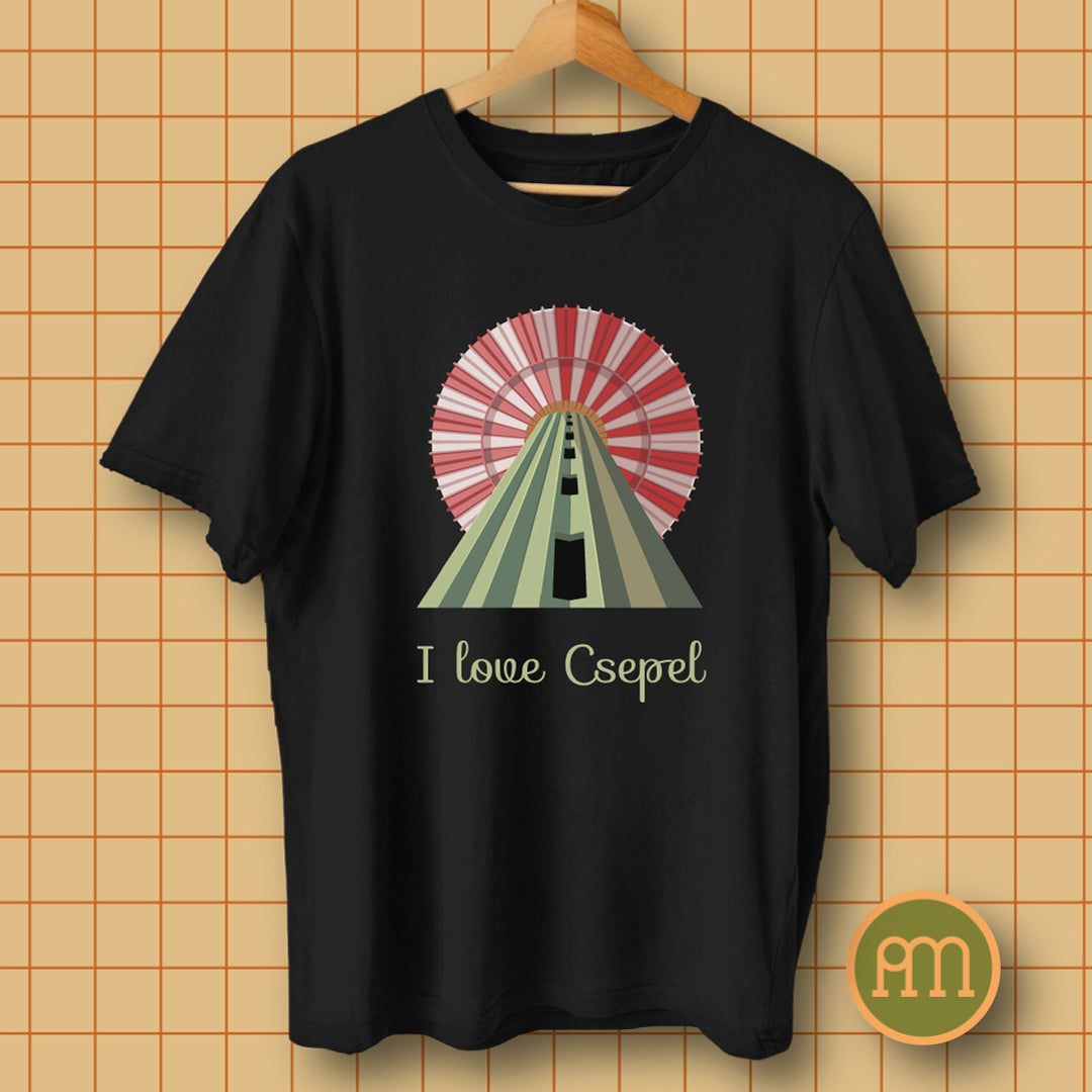 I love Csepel víztornyos grafikával - póló