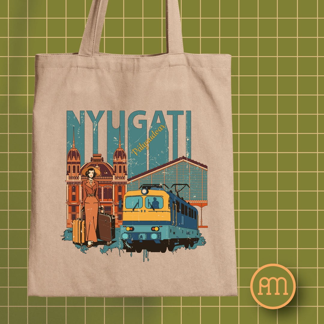 Nyugati pályaudvar retró - vászontáska