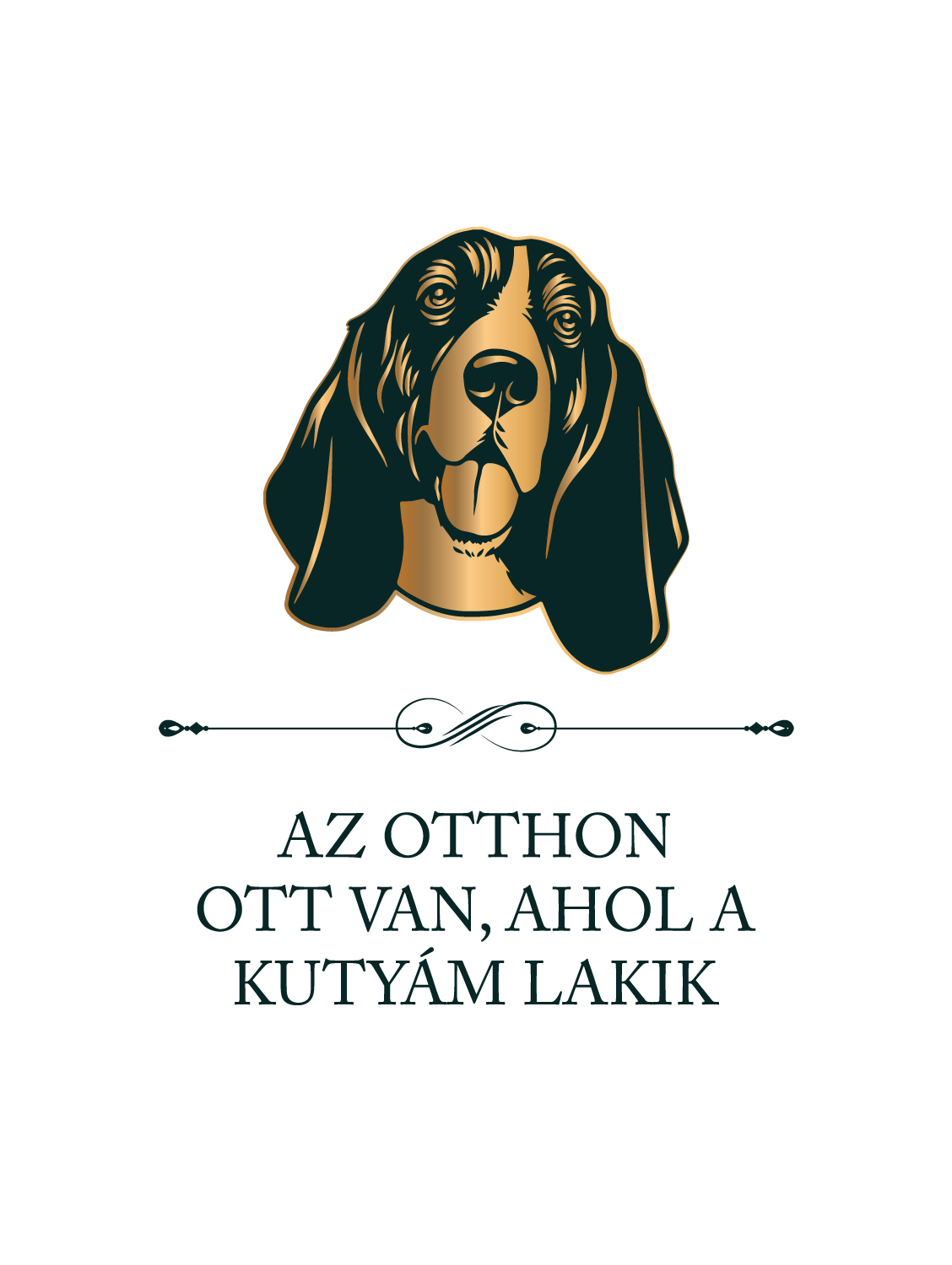 Basset hound - Az otthon ott van, ahol a kutyám lakik - póló