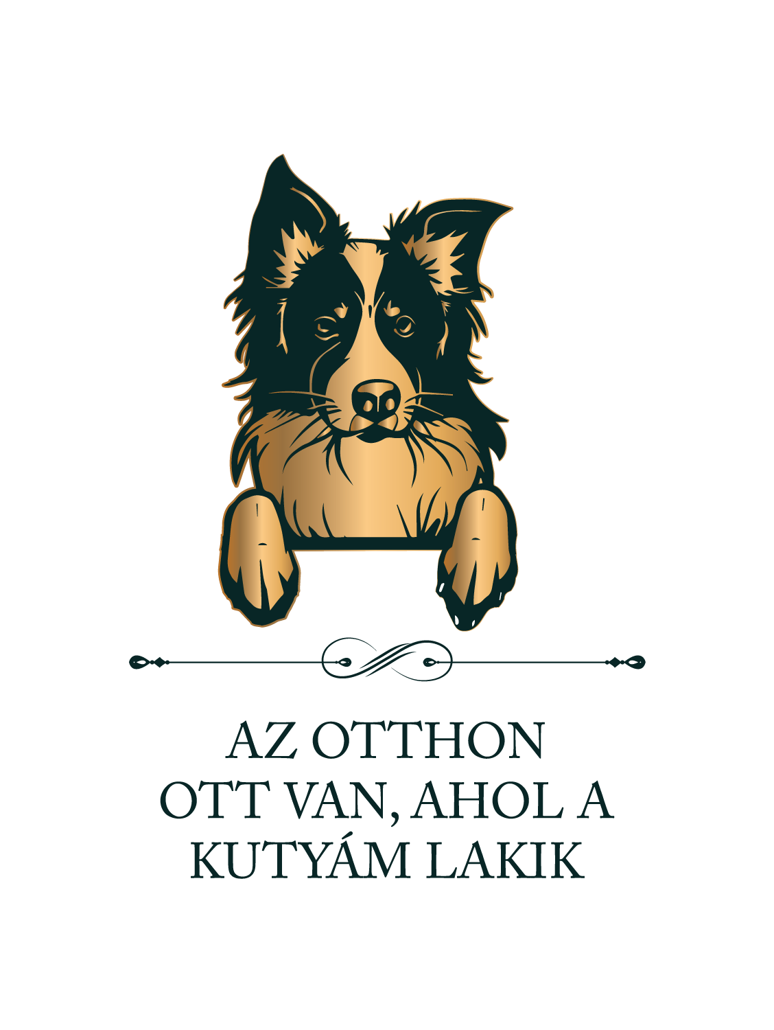Border collie - Az otthon ott van, ahol a kutyám lakik - póló