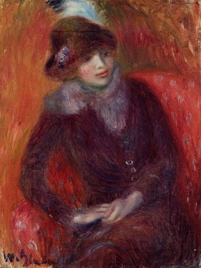 Glackens - Hölgy lila sállal