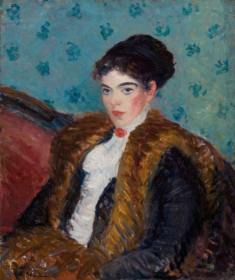 Glackens - Lány rókabundával
