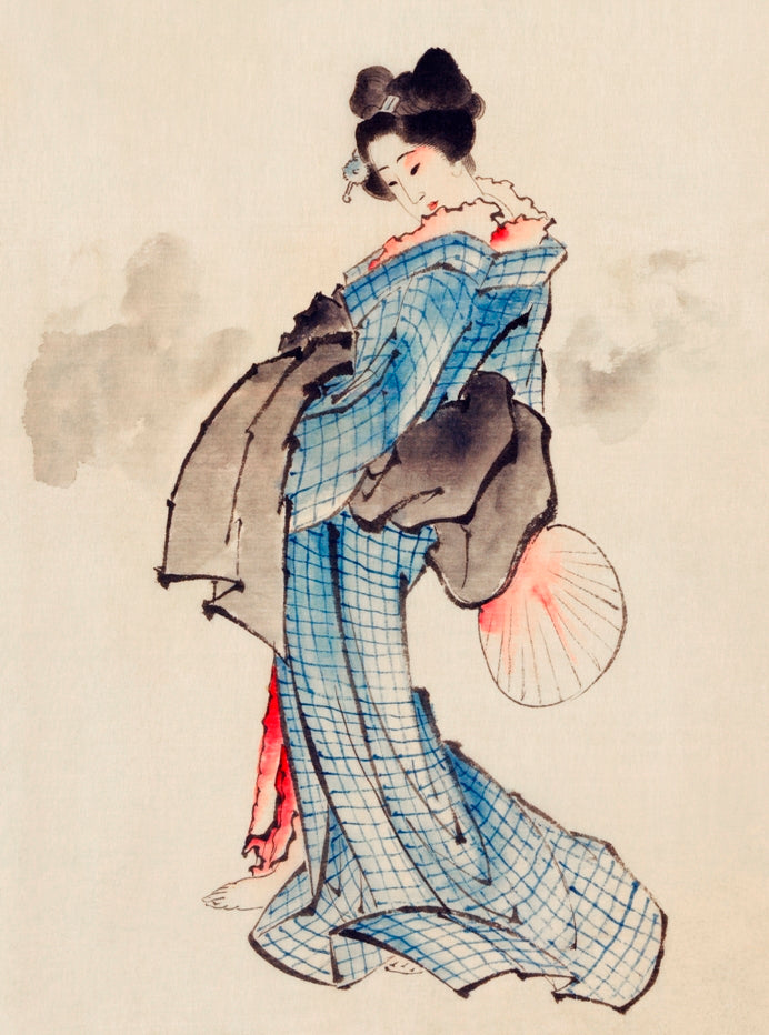 Hokusai - Hölgy legyezővel