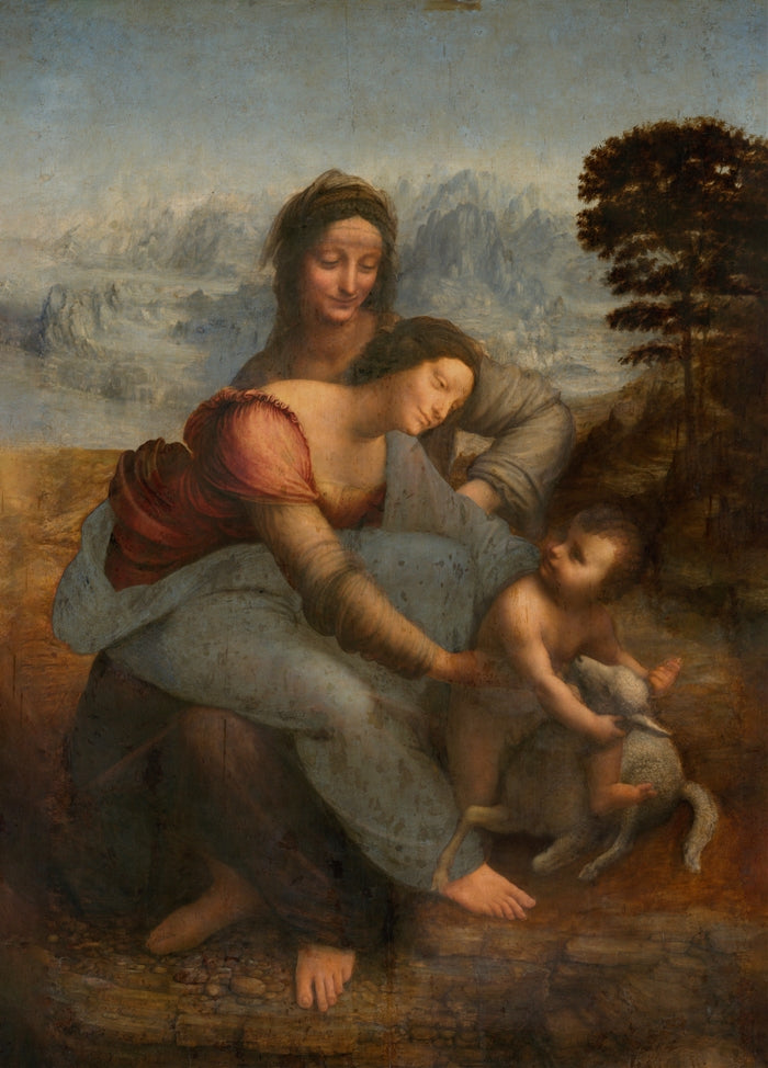 Leonardo da Vinci - A szűz és a gyermek Szent Annával