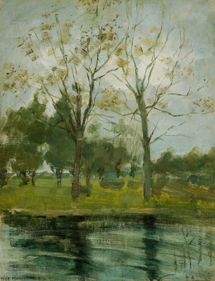 Mondrian - Fák a folyóparton
