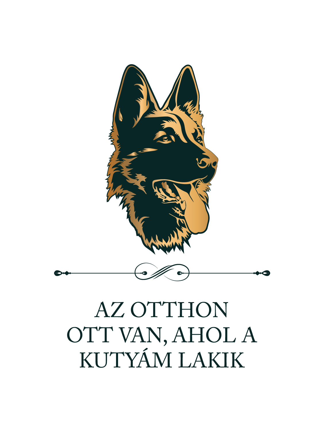 Német juhász - Az otthon ott van, ahol a kutyám lakik - póló