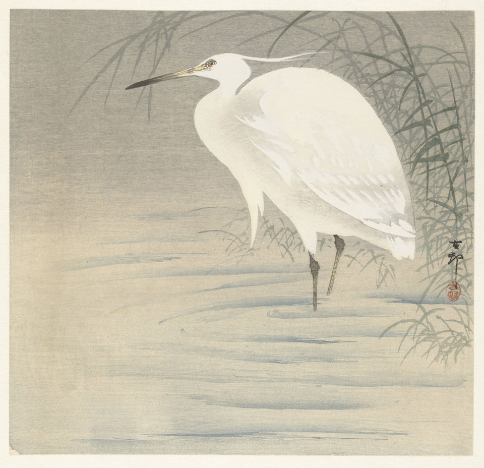 Ohara Koson - Kócsag lesben állva