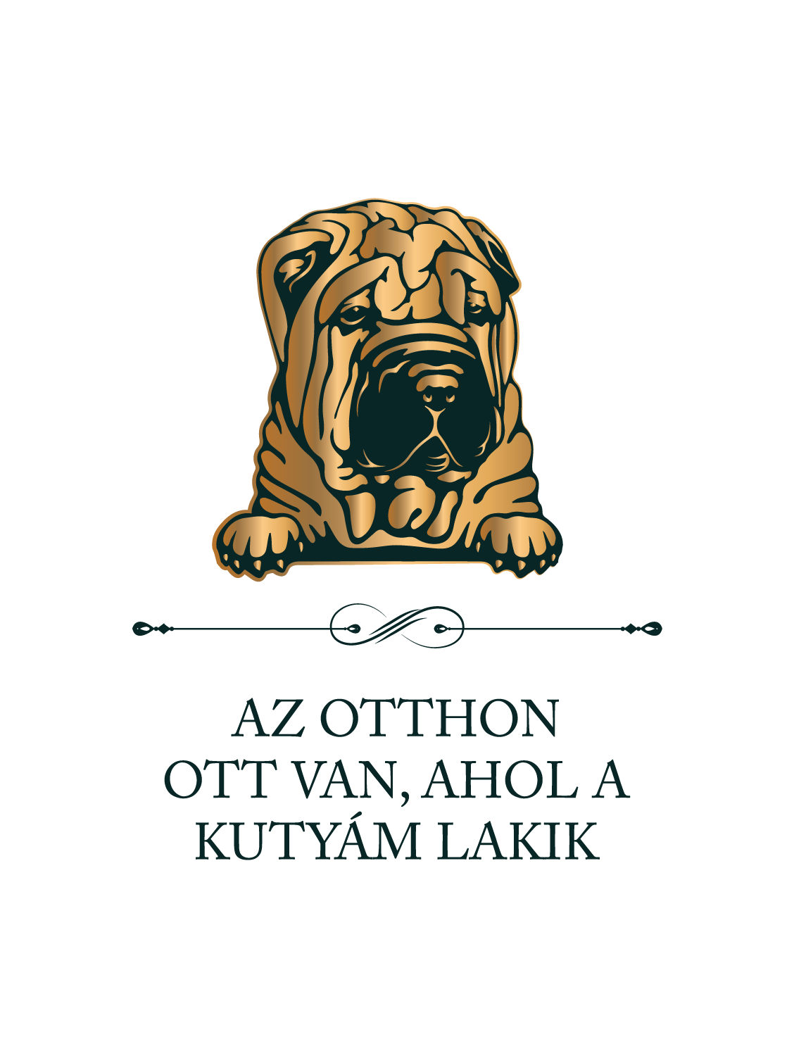 Shar pei - Az otthon ott van, ahol a kutyám lakik - póló