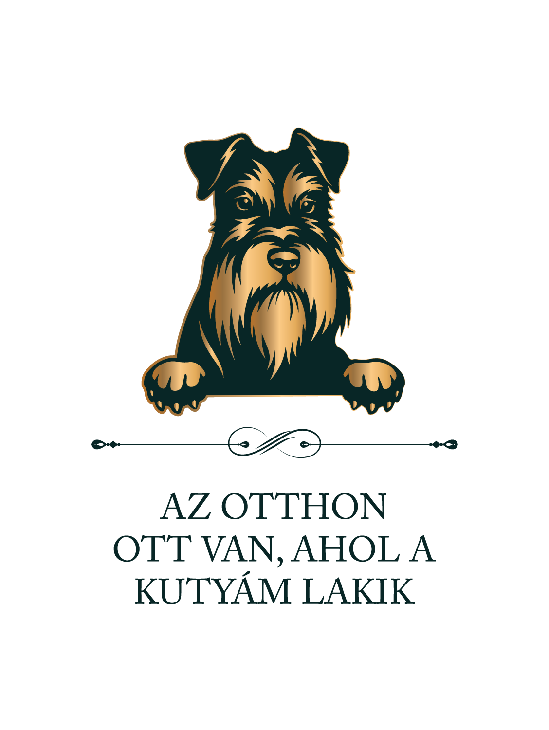 Schnauzer - Az otthon ott van, ahol a kutyám lakik - póló