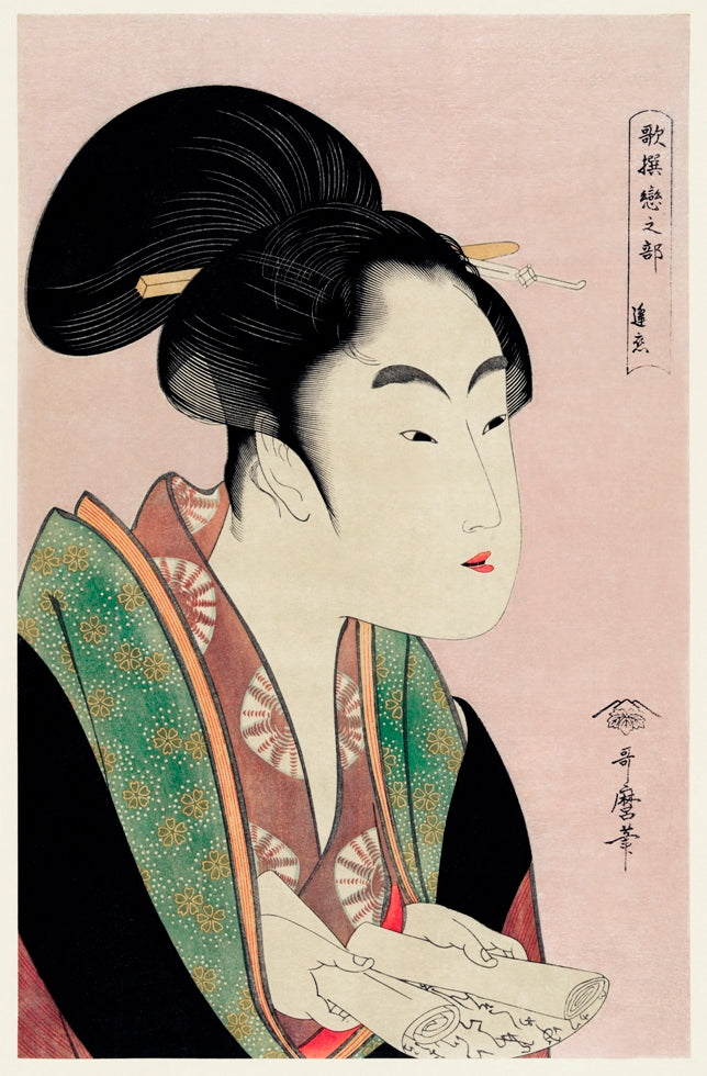 Utamaro Kitagawa - Hölgy tekerccsel