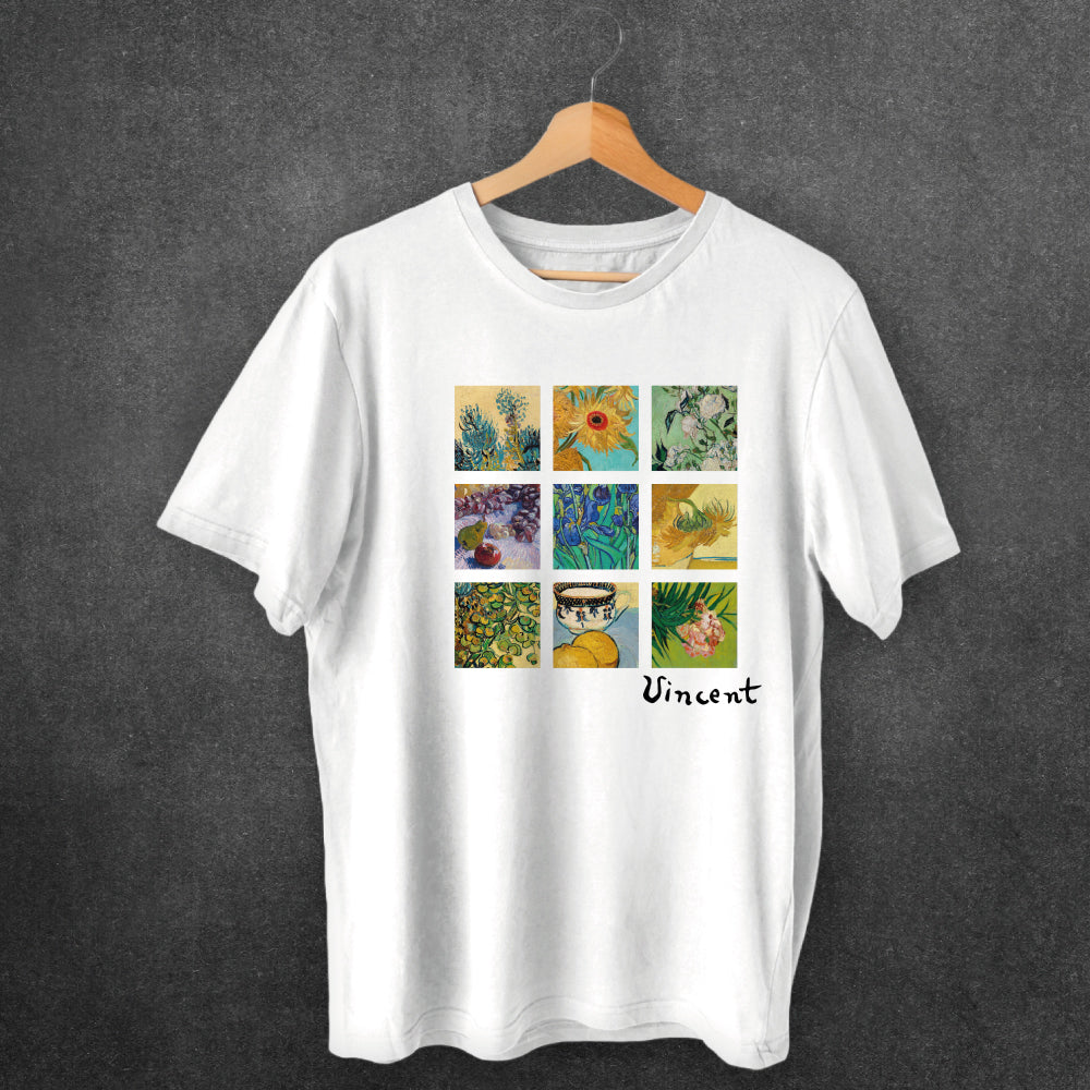 Van Gogh - Növényes kollázs - póló