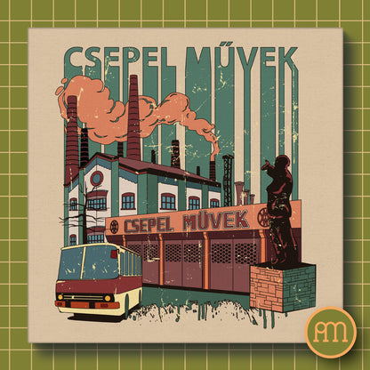 Csepel Művek retró - falikép