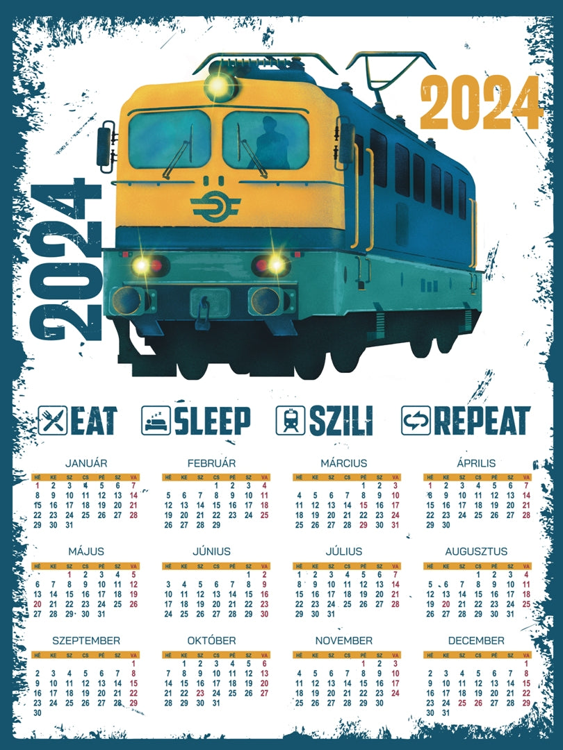 Eat Sleep Szili Repeat 2024 - falinaptár