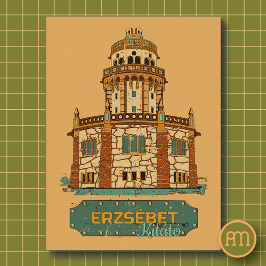 Erzsébet-kilátó - falikép