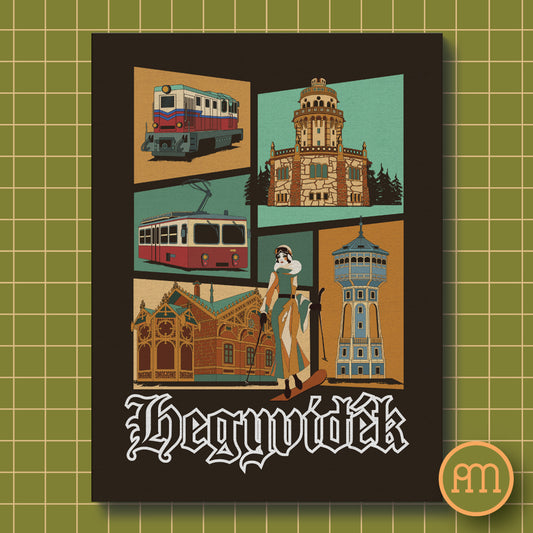 Hegyvidék Montázs - falikép