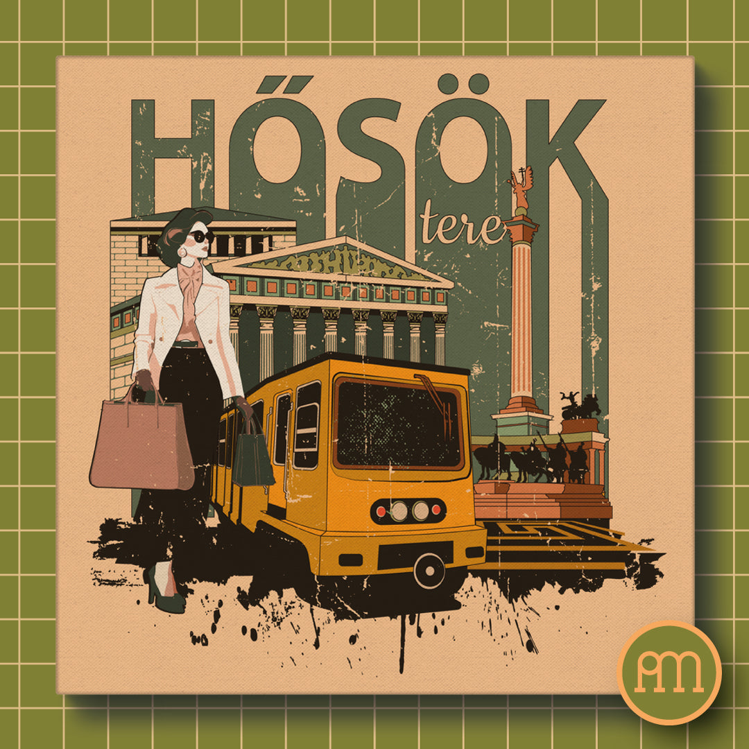 Hősök Tere Retró - falikép