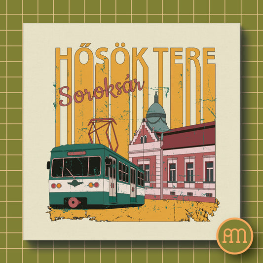Hősök tere Soroksár - falikép