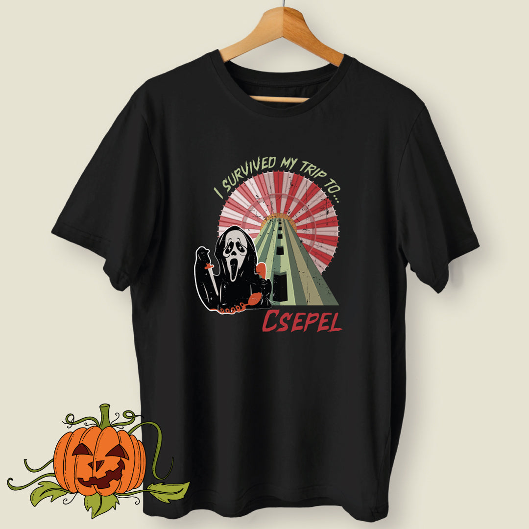 I survived my trip to Csepel (Ghostface) - póló