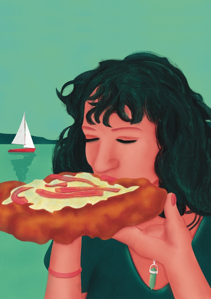 Lángos A4 vászonkép FÉLÁRON