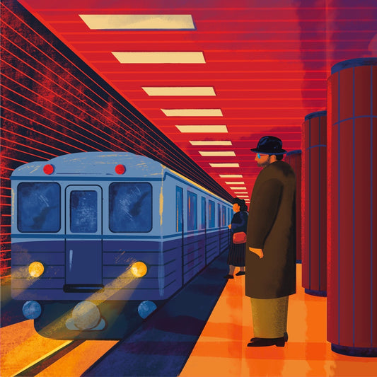 Retró metró 30 x30 cm vászonkép FÉLÁRON