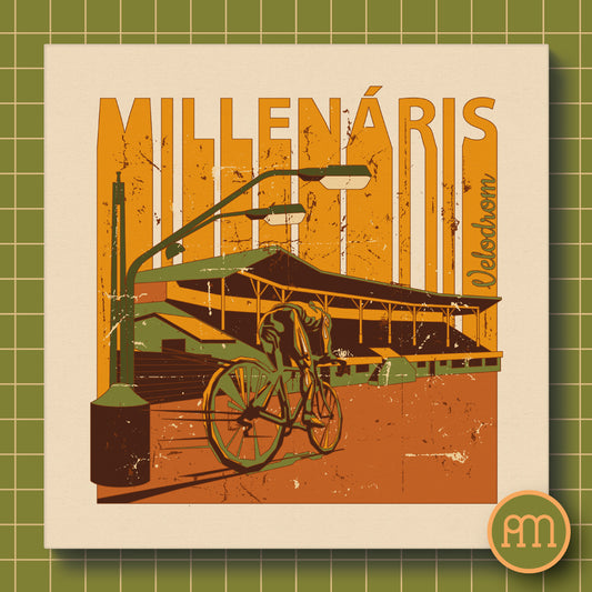 Millenáris velodrom - falikép