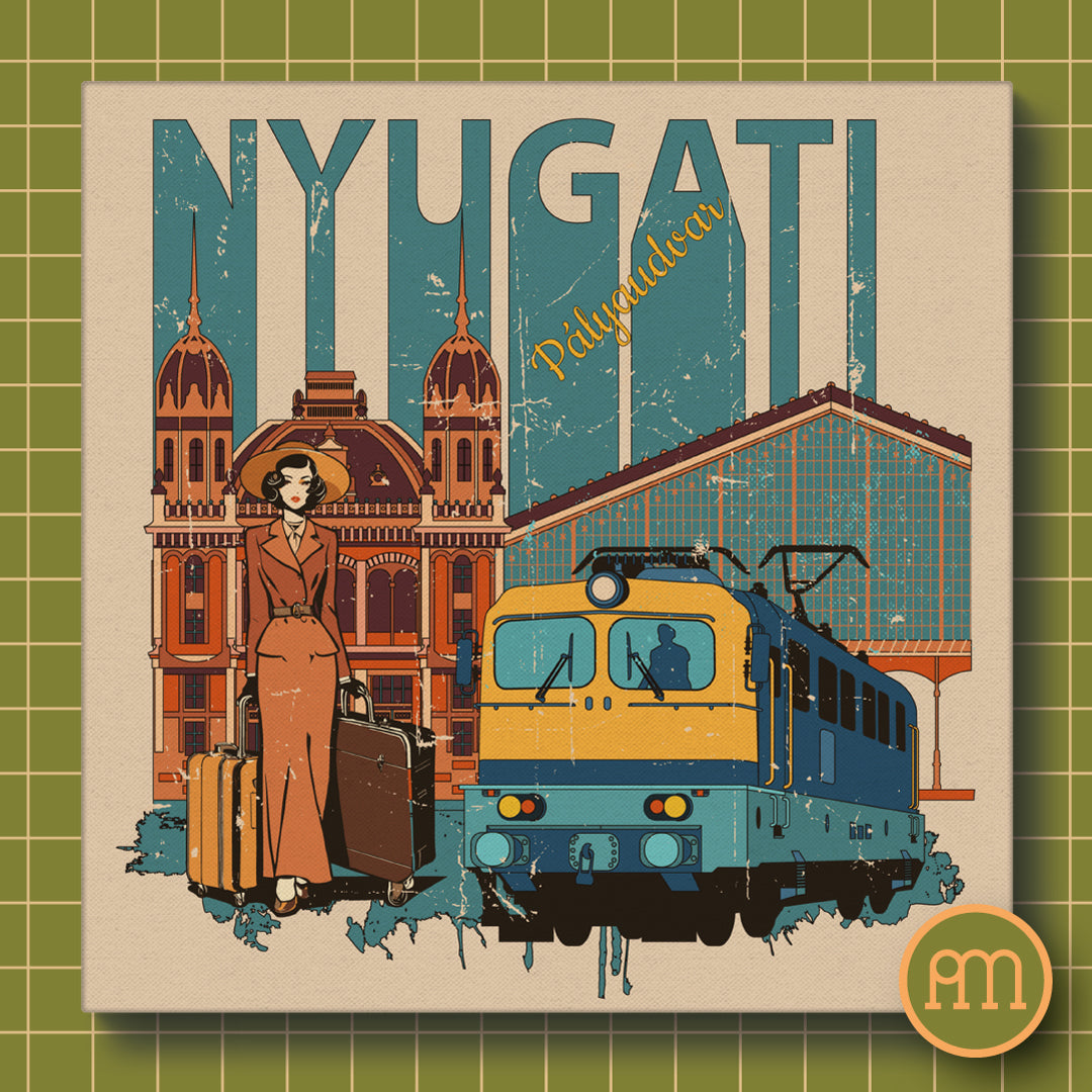 Nyugati pályaudvar Retró - falikép