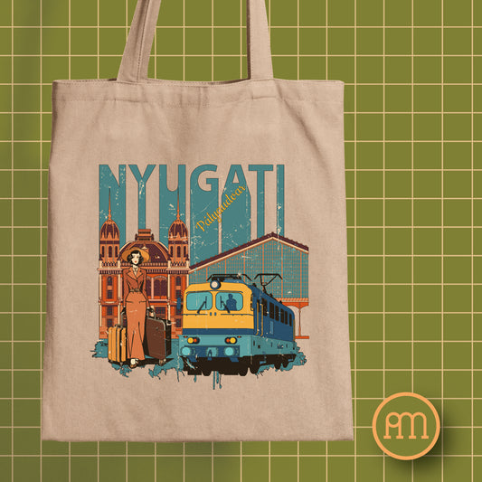 Nyugati pályaudvar retró - vászontáska