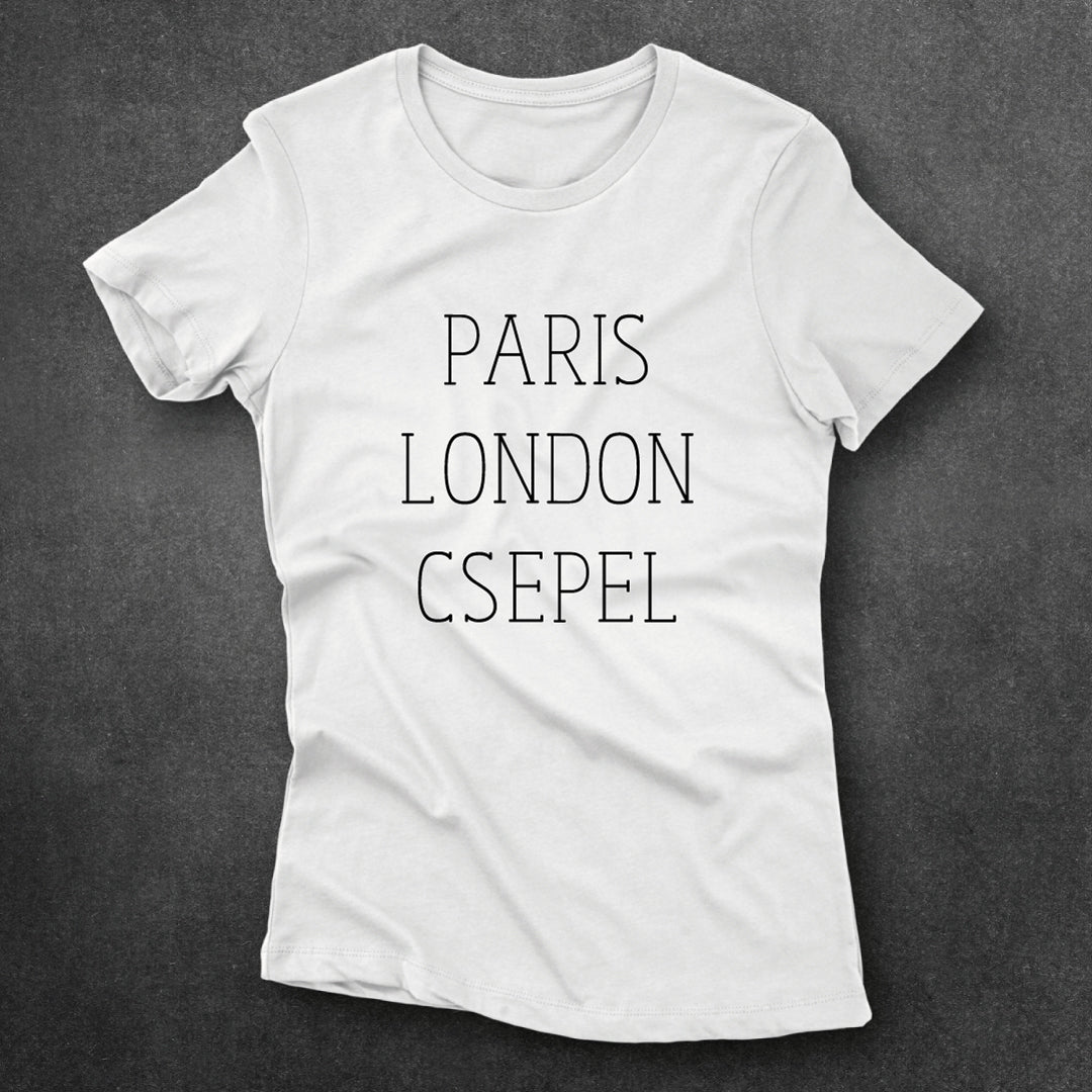 Paris / London / Csepel - póló