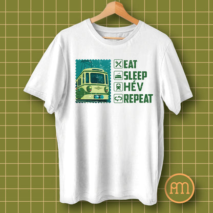 Eat, Sleep, HÉV, Repeat - póló