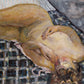 Pierre Bonnard - Fekvő akt kockás pléden