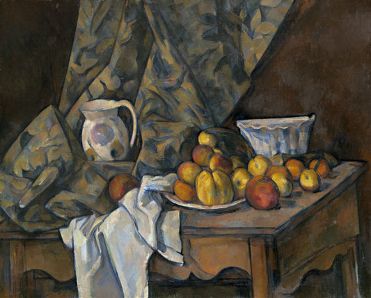 Paul Cézanne - Csendélet almával és őszibarackkal