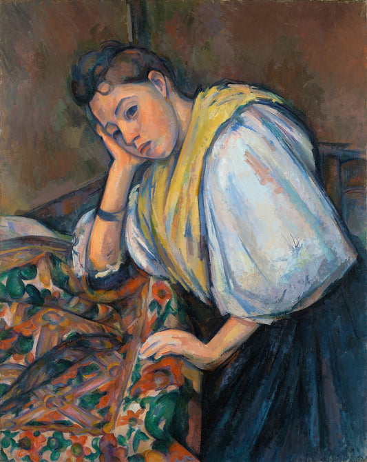 Paul Cézanne - Olasz nő asztalra könyökölve