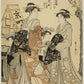 Chōbunsai Eishi - Két hölgy kísérőikkel