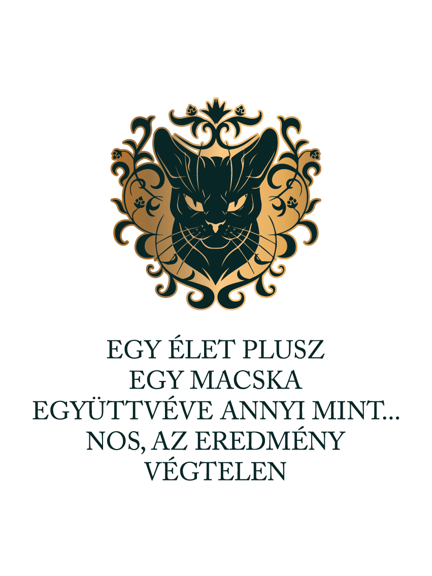 Egy élet plusz egy macska - macskás idézetes póló