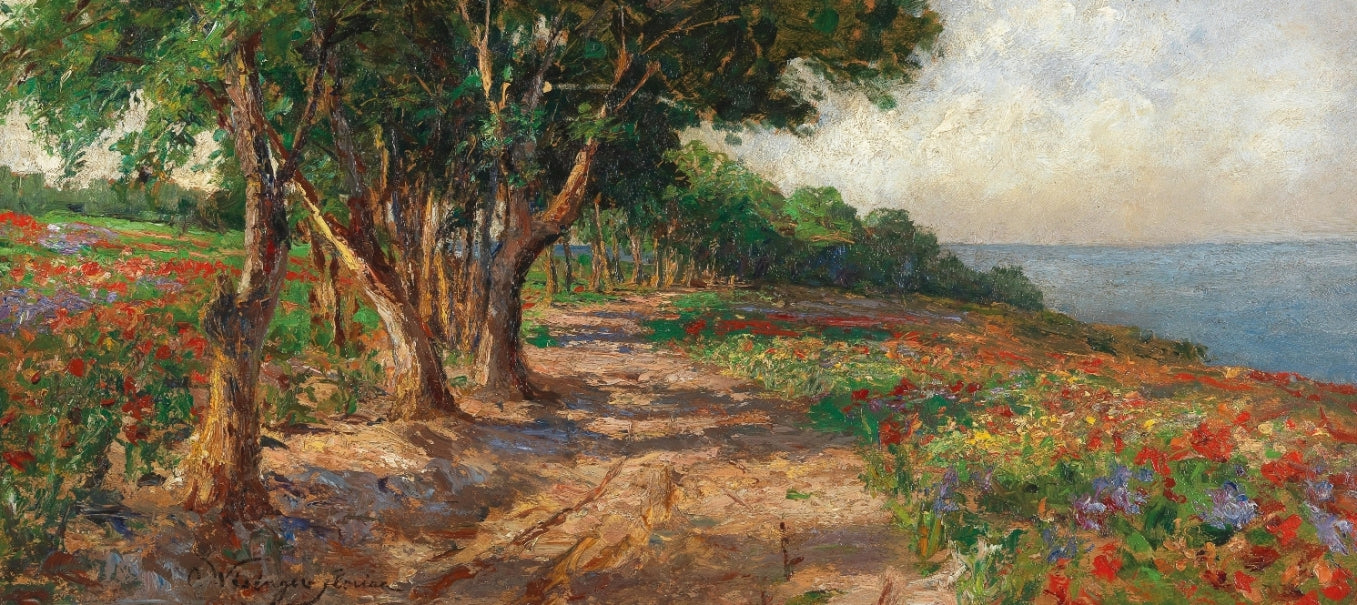 Olga Wisinger-Florian - Bodzával szegélyezett sétány