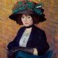 Glackens - Hölgy zöld kalapban
