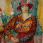 Glackens - Hölgy tulipánokkal