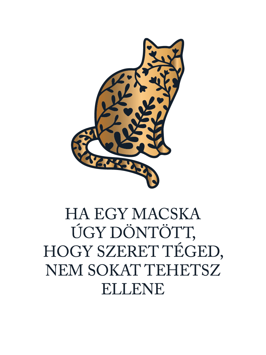 Ha a macska szeret téged - macskás idézetes póló