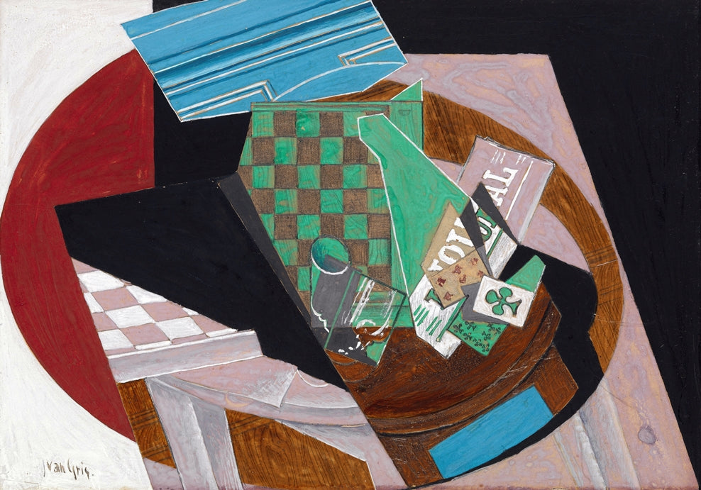 Juan Gris - Sakktábla kártyákkal