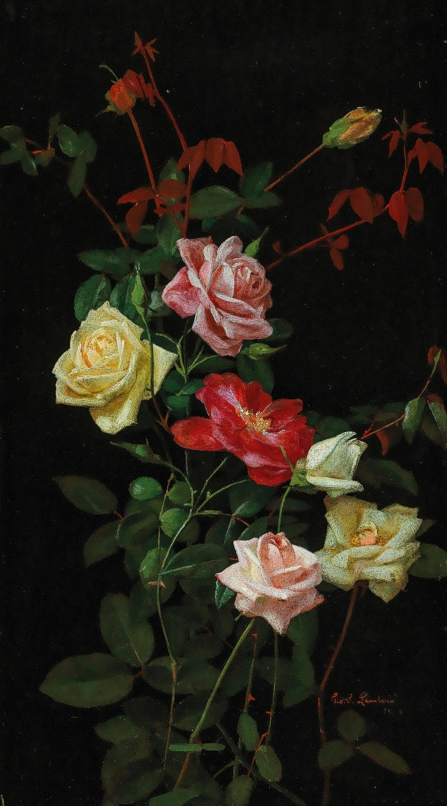 George Lambdin - Színes rózsák