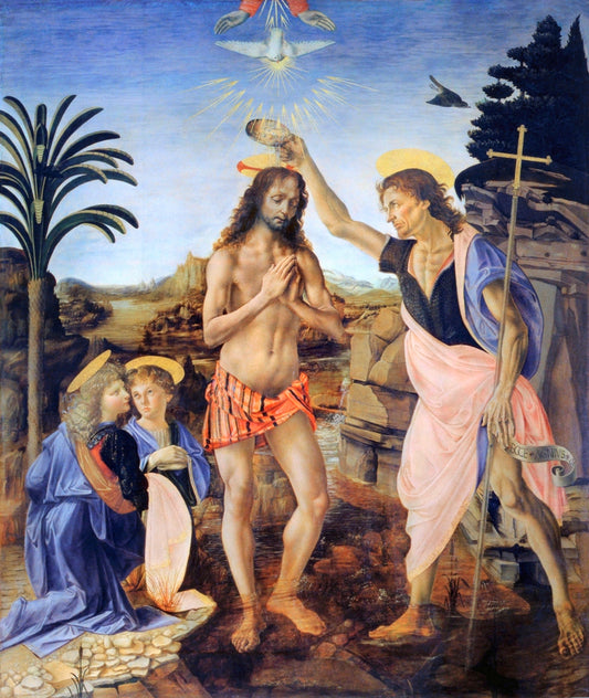 Leonardo da Vinci - Krisztus megkeresztelkedése