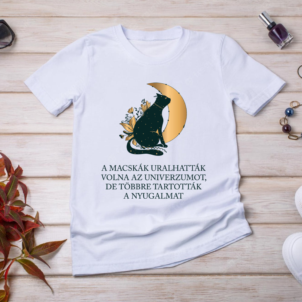 Macskauniverzum - macskás idézetes póló