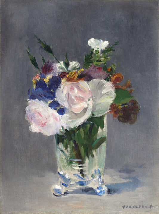 Édouard Manet - Virágok kristály vázában
