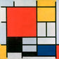 Mondrian - Piros, kék, sárga, fekete kompozíció - 1921