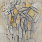 Mondrian - Barna, szürke kompozíció