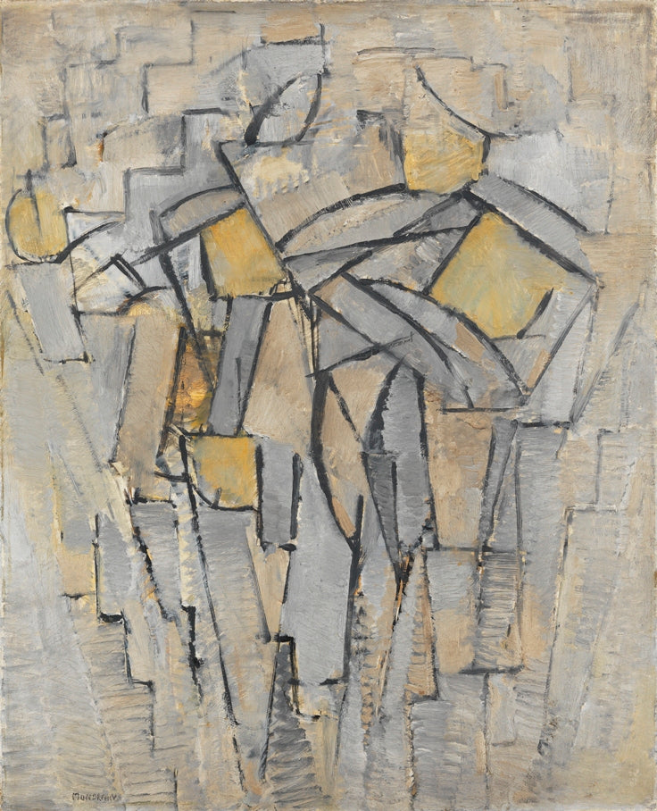 Mondrian - Barna, szürke kompozíció